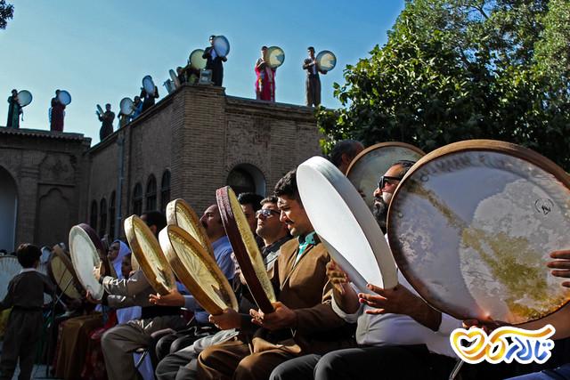 ورود عروس داماد به تالار با دف